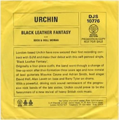 Urchin Black Leather Fantasy 7" vinyl single (7 inch record / 45) UK URC07BL05543