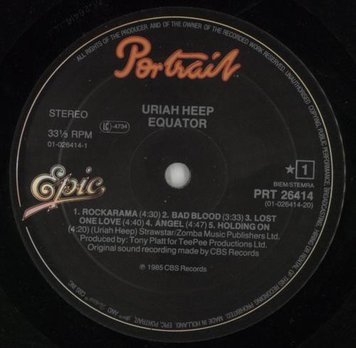 Uriah Heep Equator vinyl LP album (LP record) Dutch URILPEQ869927