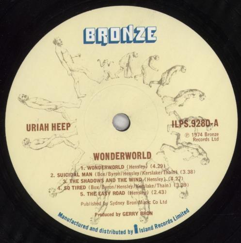 Uriah Heep Wonderworld - EX vinyl LP album (LP record) UK URILPWO559858