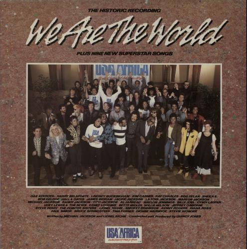 USA For Africa We Are The World + Insert vinyl LP album (LP record) UK UAFLPWE643861