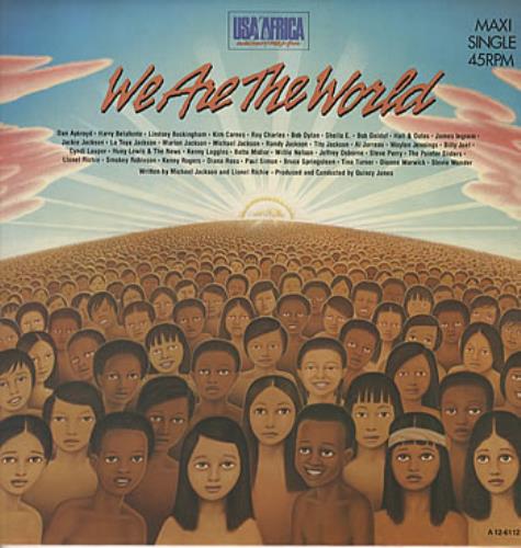 USA For Africa We Are The World 12" vinyl single (12 inch record / Maxi-single) Dutch UAF12WE107956
