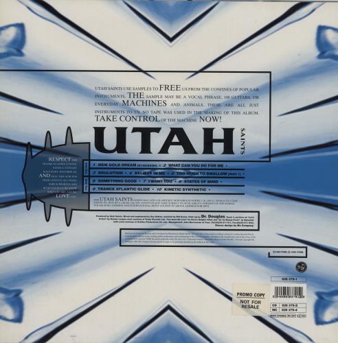 Utah Saints Utah Saints - Promo Stickered vinyl LP album (LP record) UK UTALPUT755686