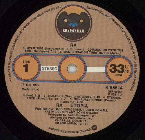 Utopia (US) Ra + Pyramid Insert vinyl LP album (LP record) UK UTOLPRA865081
