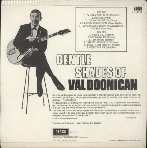 Val Doonican Gentle Shades Of Val Doonican vinyl LP album (LP record) UK VA2LPGE885392