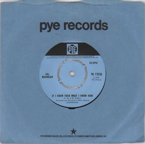 Val Doonican If I Knew Then What I Know Now - 4pr 7" vinyl single (7 inch record / 45) UK VA207IF648116