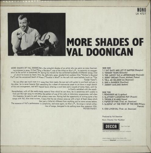Val Doonican More Shades Of Val Doonican vinyl LP album (LP record) UK VA2LPMO656703