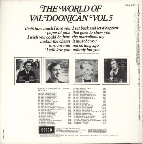 Val Doonican The World Of Val Doonican Vol. 5 vinyl LP album (LP record) UK VA2LPTH735307