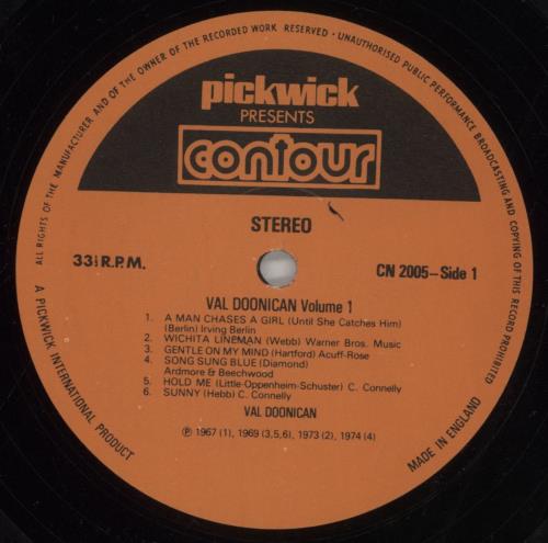 Val Doonican Volume One vinyl LP album (LP record) UK VA2LPVO858429