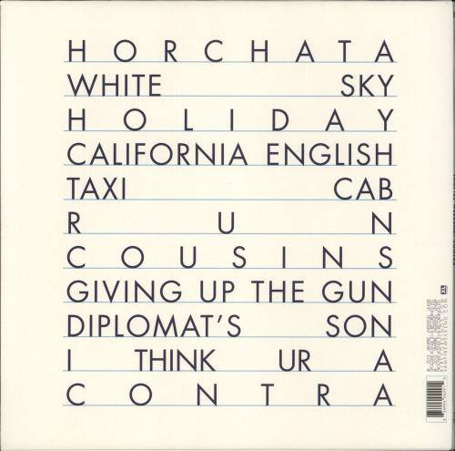 Vampire Weekend Contra - Poster vinyl LP album (LP record) UK VWELPCO881223