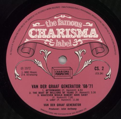 Van Der Graaf Generator 68-71 (Sixty Eight To Seventy One) - 1st vinyl LP album (LP record) UK VDGLPSI783937