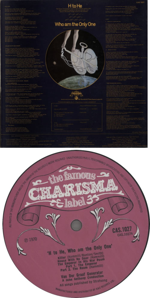 Van Der Graaf Generator H To He, Who Am The Only One - 1st vinyl LP album (LP record) UK VDGLPHT597247