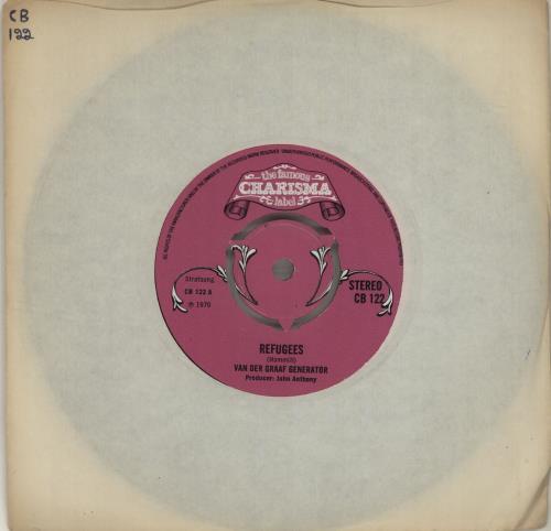 Van Der Graaf Generator Refugees 7" vinyl single (7 inch record / 45) UK VDG07RE682943