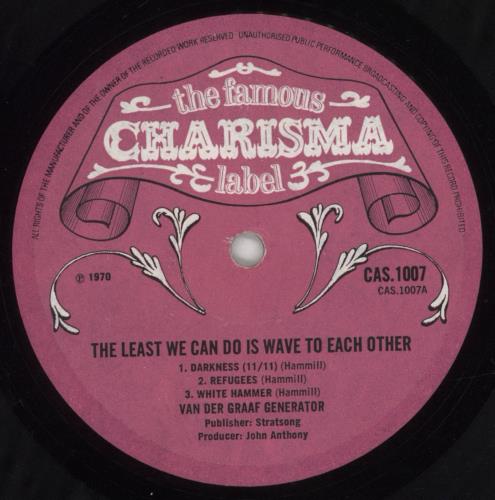 Van Der Graaf Generator The Least We Can Do - 1st Mix A2/B2 - VG vinyl LP album (LP record) UK VDGLPTH853216