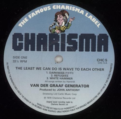 Van Der Graaf Generator The Least We Can Do Is Wave To Each Other vinyl LP album (LP record) UK VDGLPTH472462