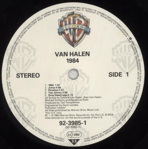 Van Halen MCMLXXXIV - EX vinyl LP album (LP record) German VNHLPMC636366