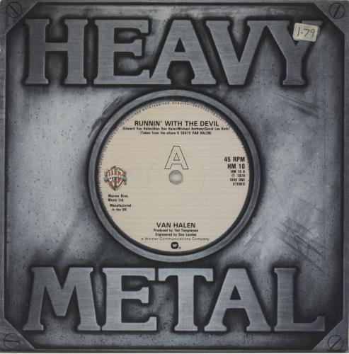 Van Halen Runnin' With The Devil 7" vinyl single (7 inch record / 45) UK VNH07RU597673