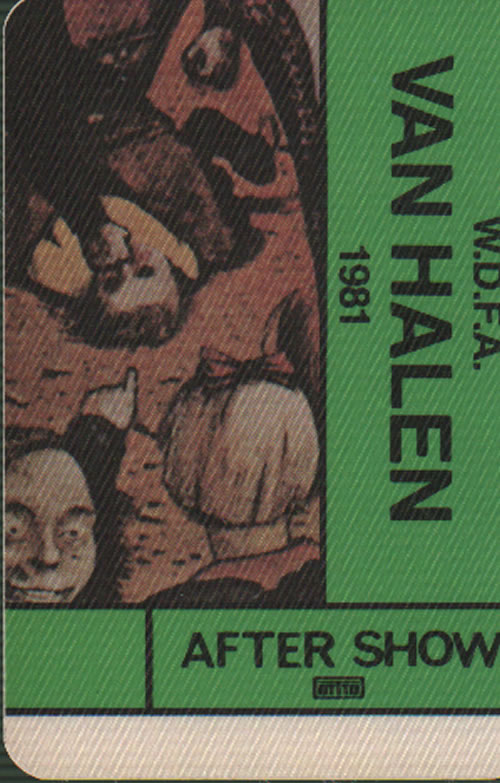 Van Halen The Fair Warning Tour tour pass US VNHTPTH635583
