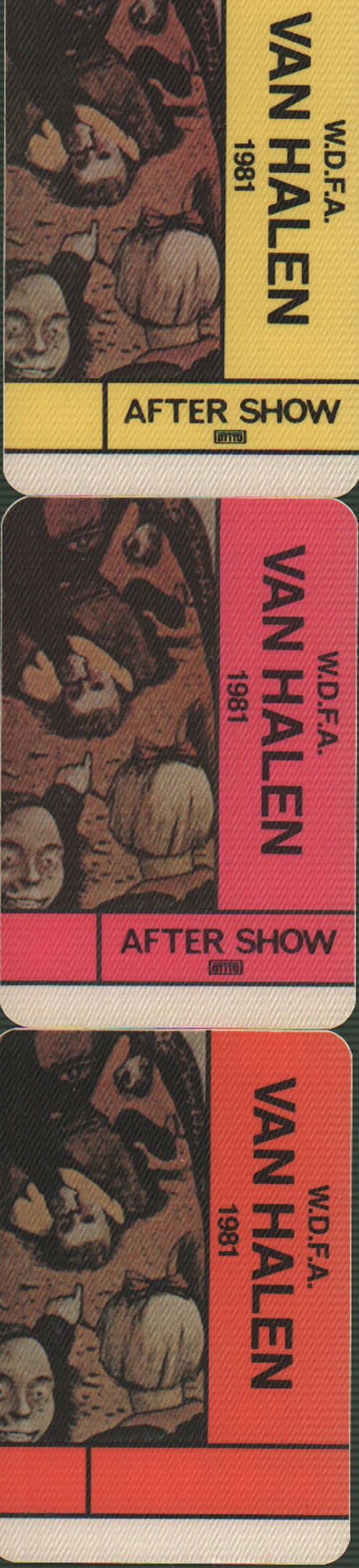Van Halen The Fair Warning Tour tour pass US VNHTPTH635583