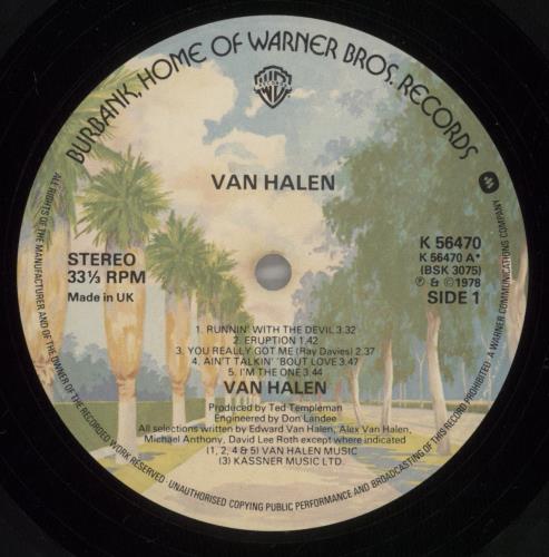 Van Halen Van Halen - 1st vinyl LP album (LP record) UK VNHLPVA216855