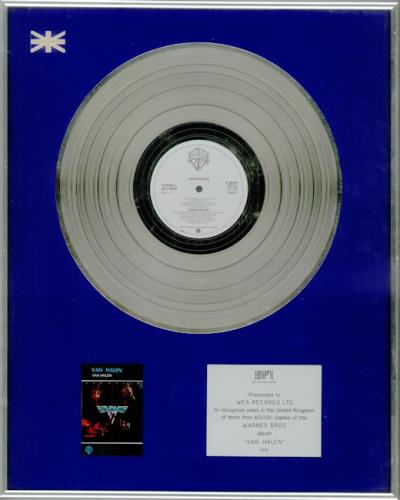 Van Halen Van Halen award disc UK VNHAWVA515676