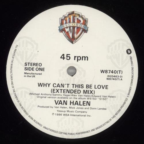 Van Halen Why Can't This Be Love 12" vinyl single (12 inch record / Maxi-single) UK VNH12WH73541
