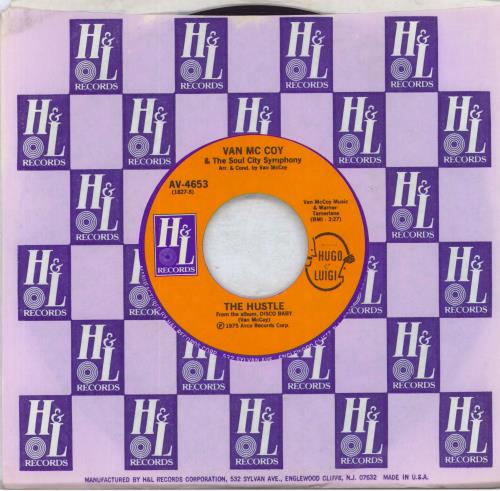 Van McCoy The Hustle - Wide Centre 7" vinyl single (7 inch record / 45) US VA-07TH826127