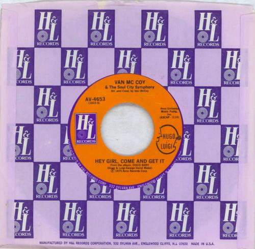 Van McCoy The Hustle - Wide Centre 7" vinyl single (7 inch record / 45) US VA-07TH826127