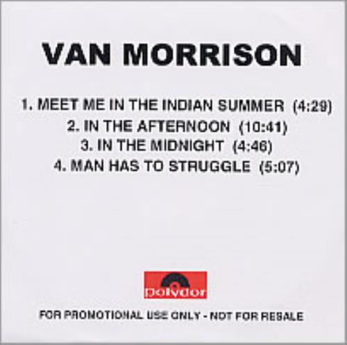 Van Morrison 4 Tracks CD-R acetate UK VMOCRTR240728