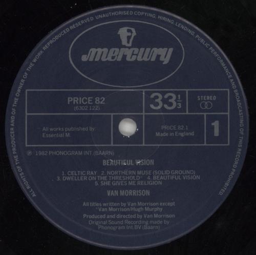 Van Morrison Beautiful Vision - Sticker vinyl LP album (LP record) UK VMOLPBE179377