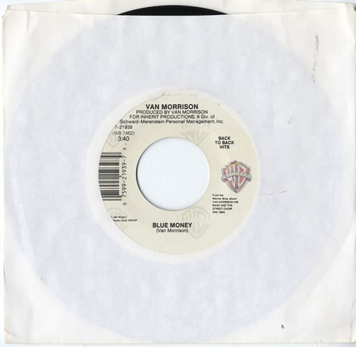 Van Morrison Blue Money 7" vinyl single (7 inch record / 45) UK VMO07BL604574