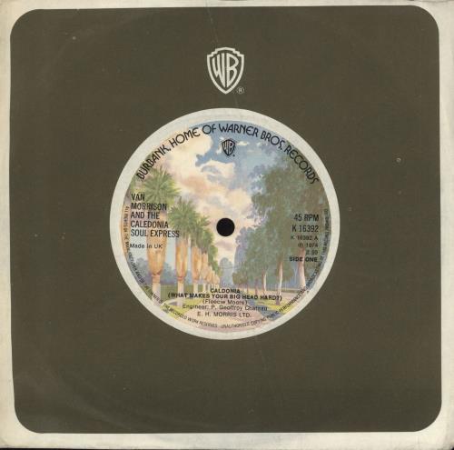 Van Morrison Caledonia 7" vinyl single (7 inch record / 45) UK VMO07CA92810