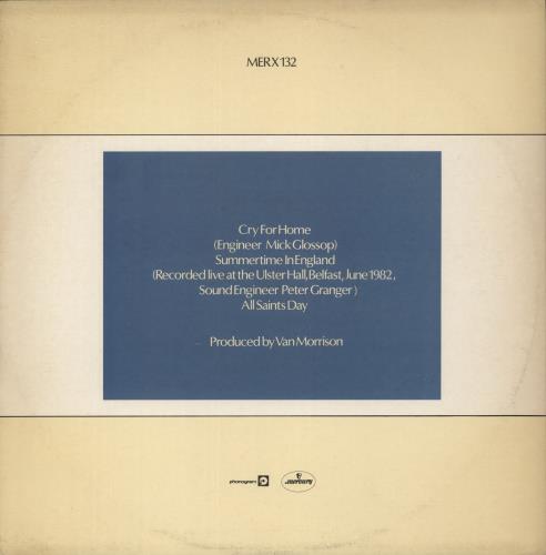 Van Morrison Cry For Home 12" vinyl single (12 inch record / Maxi-single) UK VMO12CR56468