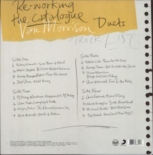 Van Morrison Duets: Re-working The Catalogue 2-LP vinyl record set (Double LP Album) German VMO2LDU829948