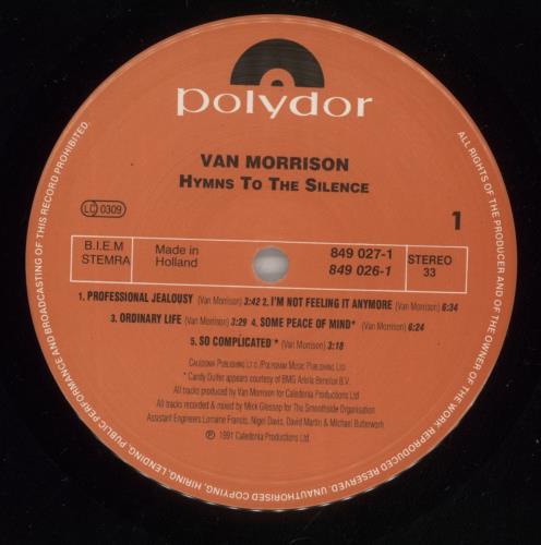 Van Morrison Hymns To The Silence - EX 2-LP vinyl record set (Double LP Album) Dutch VMO2LHY875712