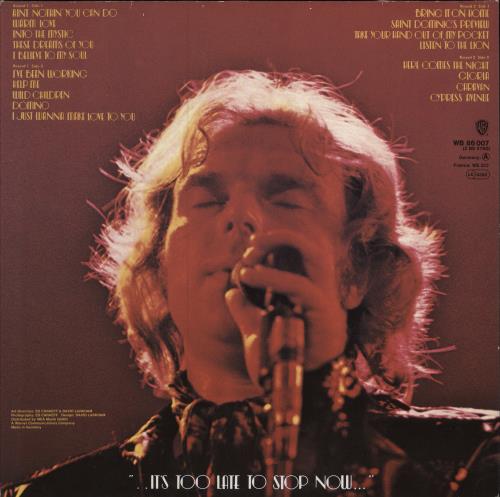 Van Morrison It's Too Late To Stop Now 2-LP vinyl record set (Double LP Album) German VMO2LIT781097