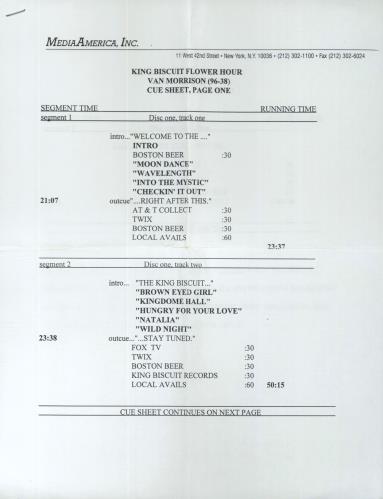 Van Morrison King Biscuit Flower Hour - 96-38 CD album (CDLP) US VMOCDKI93059