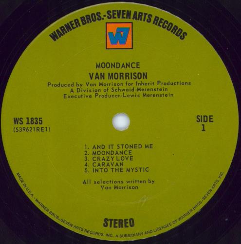 Van Morrison Moondance - 1st Issue vinyl LP album (LP record) US VMOLPMO793090