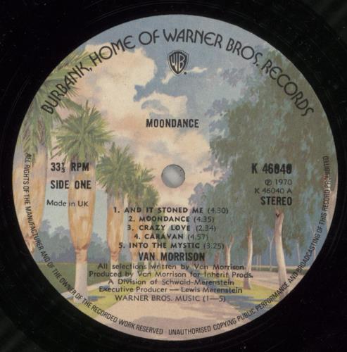 Van Morrison Moondance - Burbank Label vinyl LP album (LP record) UK VMOLPMO264541