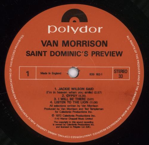 Van Morrison Saint Dominic's Preview vinyl LP album (LP record) UK VMOLPSA495749