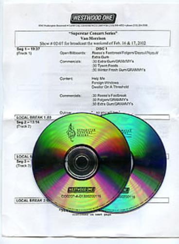Van Morrison Superstar Concert Series 2 CD album set (Double CD) US VMO2CSU250528