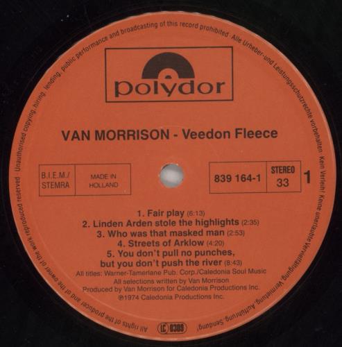 Van Morrison Veedon Fleece vinyl LP album (LP record) Dutch VMOLPVE858584