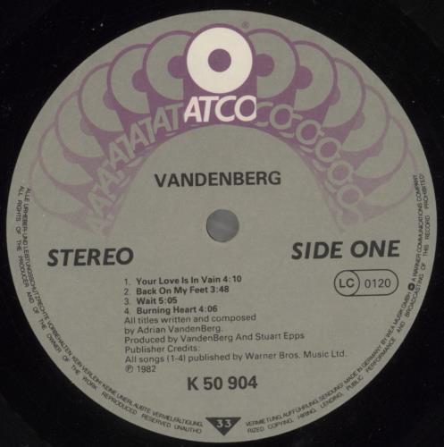 Vandenberg Vandenberg - Gold Stamp vinyl LP album (LP record) German VBGLPVA857430