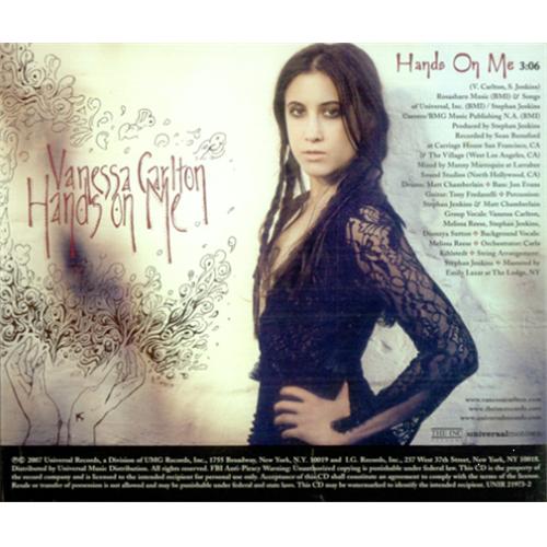 Vanessa Carlton Hands On Me CD single (CD5 / 5") US VNCC5HA426691