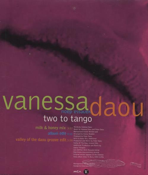 Vanessa Daou Two To Tango CD single (CD5 / 5") US VNDC5TW107081