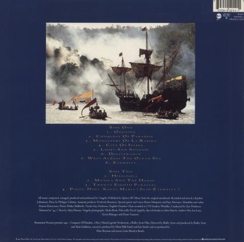 Vangelis 1492 - Conquest Of Paradise vinyl LP album (LP record) German VGELPCO494925