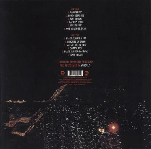 Vangelis Blade Runner - 180gm vinyl LP album (LP record) UK VGELPBL818016