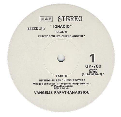 Vangelis Ignacio vinyl LP album (LP record) Japanese VGELPIG284093