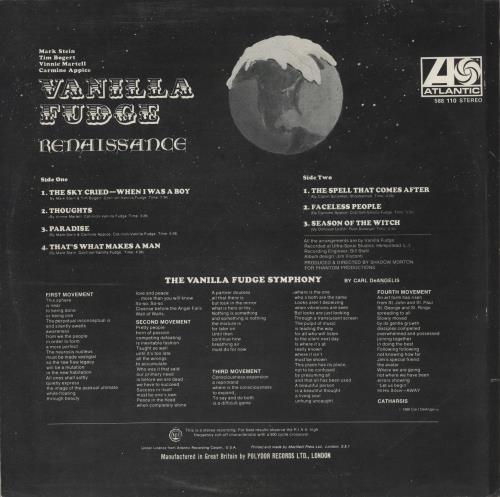 Vanilla Fudge Renaissance - 1st vinyl LP album (LP record) UK VFULPRE131600