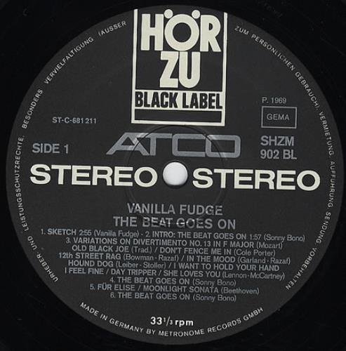 Vanilla Fudge The Beat Goes On vinyl LP album (LP record) German VFULPTH357650