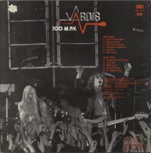 Vardis 100 M.P.H + Poster/ Hype Sticker vinyl LP album (LP record) UK VRDLPMP861284